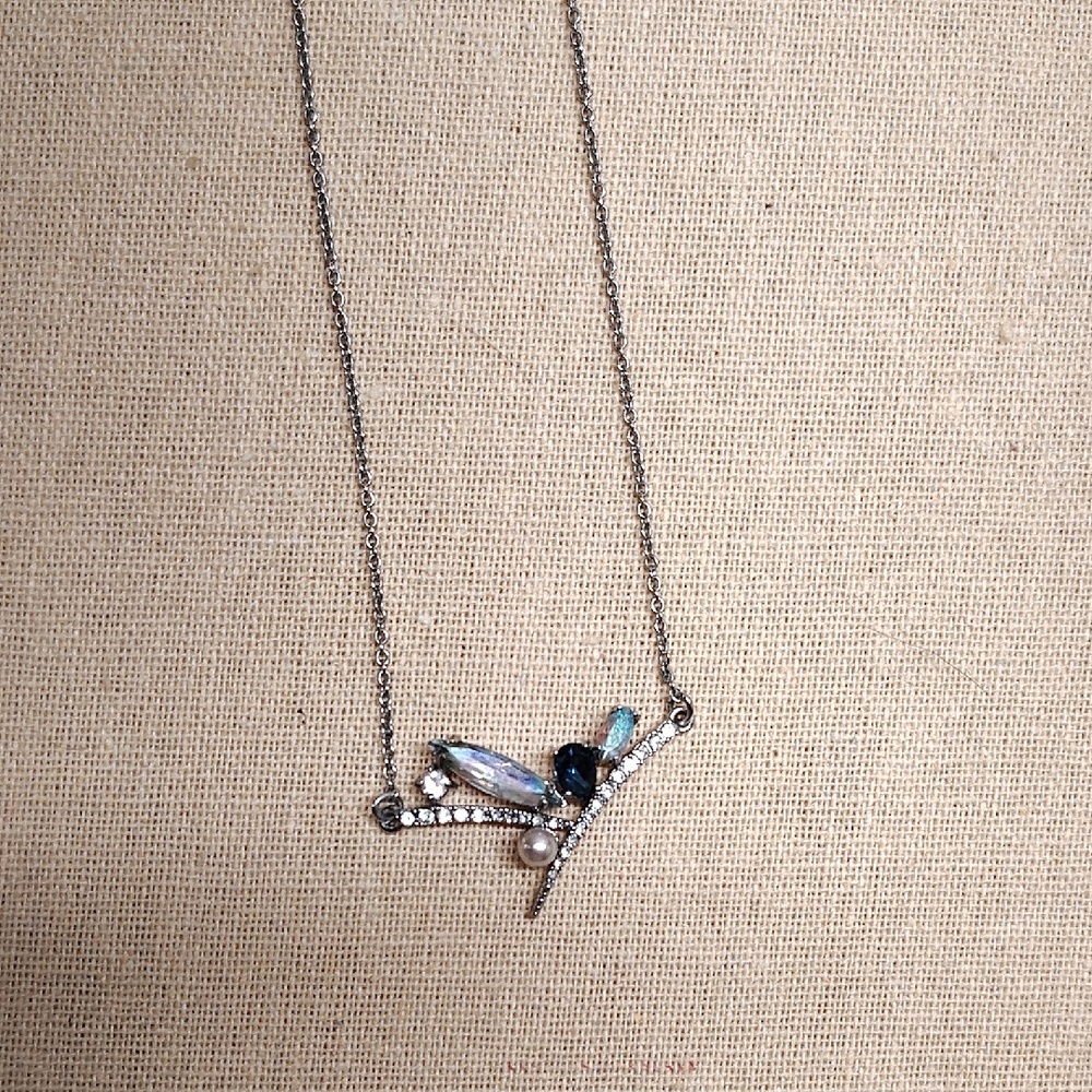 Chloe + Isabel Silver Necklace with Blue and White Accents